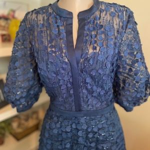 Navy Carmen Marc Valvo Dress